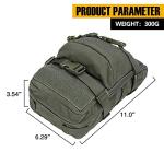 IDOGEAR Mini Tactical MOLLE Hydration Pack Water Reservoir Bag Outdoor Water Bladder Carrier Pack for Tactical Vest Backpack (Ranger Green)