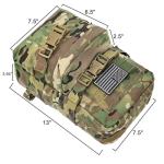 Tactical Mini Molle Hydration Pack,Molle Hydration Carrier with US Flag Nylon Water Resistant,Hydropack 2L Water Bladder for Tactical Vest Backpack(CP)
