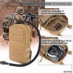CLTAC Small Tactical Backpack MOLLE Hydration Pack Outdoor Water Bladder Carrier Pack for Vest with IFAK Med Pouch and 1.5L Bladder