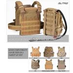 CLTAC Small Tactical Backpack MOLLE Hydration Pack Outdoor Water Bladder Carrier Pack for Vest with IFAK Med Pouch and 1.5L Bladder