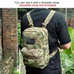 Tactical Mini Molle Hydration Pack,Molle Hydration Carrier with US Flag Nylon Water Resistant,Hydropack 2L Water Bladder for Tactical Vest Backpack(CP)