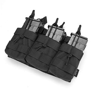 ProCase 6 Pouch Magazine Holder for Gun, Open-Top Triple Tactical Stacker Mag Pouch -Black