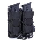 Universal Double Magazine Holder 9mm, Double 9MM Mag Pouch,Magazine Holster,Tactical Magazine Pouches,Open-Top Handgun Ammo Holder for 9mm/.40 Caliber Response Compatible Tactical PALS Webbing Belts