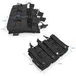 ProCase 6 Pouch Magazine Holder for Gun, Open-Top Triple Tactical Stacker Mag Pouch -Black