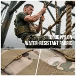 OneTigris Tactical Pistol Mag Pouch - Open-Top Triple 5.56mm Magazine Pouch for M4/M16/AR-15 & 5.56 AK Variants, with Elastic Rifle, Quick-Release Insert & MOLLE Compatibility (Camouflage)