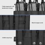 ProCase 6 Pouch Magazine Holder for Gun, Open-Top Triple Tactical Stacker Mag Pouch -Black