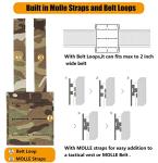 KRYDEX Double Pistol Mag Pouch Nylon 9mm with Quick Release Kydex Magazine Pouch Insert (Multicam)