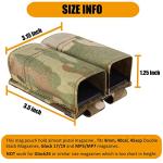 KRYDEX Double Pistol Mag Pouch Nylon 9mm with Quick Release Kydex Magazine Pouch Insert (Multicam)