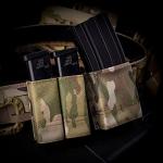 KRYDEX Double Pistol Mag Pouch Nylon 9mm with Quick Release Kydex Magazine Pouch Insert (Multicam)