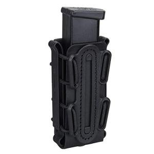 IDOGEAR 9mm Mag Pouch Pistol Magazine Pouch Soft Shell Fast Magazine Pouch Tactical Mag Carrier Hunting Airsoft Gear Tall Version(Black-Tall)