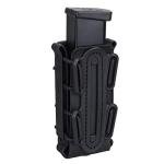IDOGEAR 9mm Mag Pouch Pistol Magazine Pouch Soft Shell Fast Magazine Pouch Tactical Mag Carrier Hunting Airsoft Gear Tall Version(Black-Tall)
