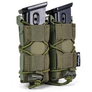 Outdoor Tactical Webbing Pouch Universal Magazine Holster Universal 9mm Mag Pouch Single Double Stack for 9mm/.40 Calibers 45acp Response Compatible Tactical Pals Webbing Belts