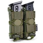 Outdoor Tactical Webbing Pouch Universal Magazine Holster Universal 9mm Mag Pouch Single Double Stack for 9mm/.40 Calibers 45acp Response Compatible Tactical Pals Webbing Belts