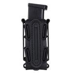 IDOGEAR 9mm Mag Pouch Pistol Magazine Pouch Soft Shell Fast Magazine Pouch Tactical Mag Carrier Hunting Airsoft Gear Tall Version(Black-Tall)