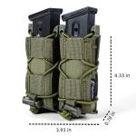 Outdoor Tactical Webbing Pouch Universal Magazine Holster Universal 9mm Mag Pouch Single Double Stack for 9mm/.40 Calibers 45acp Response Compatible Tactical Pals Webbing Belts