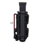 IDOGEAR 9mm Mag Pouch Pistol Magazine Pouch Soft Shell Fast Magazine Pouch Tactical Mag Carrier Hunting Airsoft Gear Tall Version(Black-Tall)
