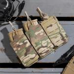 EXCELLENT ELITE SPANKER Tactical Mag Pouch Open-Top Triple Molle Magazine Pouch for Magazines M4 M16 AR-15 5.56(Multicam)