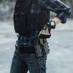 IDOGEAR 9mm Mag Pouch Pistol Magazine Pouch Soft Shell Fast Magazine Pouch Tactical Mag Carrier Hunting Airsoft Gear Tall Version(Black-Tall)