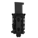 KRYDEX 9mm Mag Pouch Softshell Pistol Pouch Tactical Magazine Carrier Short (Black)