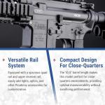 Evike Airsoft - 6mmProShop Daniel Defense Licensed MK18 Gas Blowback Airsoft Rifle by Golden Eagle (Color: Black)