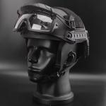 V3COOGOGEAR Tactical Split Two Modes Goggles Compatible with Airsoft Fast Helmet Paintball Hunting Field Outdoor (BLACK)