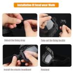 V3COOGOGEAR Tactical Split Two Modes Goggles Compatible with Airsoft Fast Helmet Paintball Hunting Field Outdoor (BLACK)