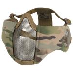 OneTigris 6" Foldable Half Face Mesh Mask with Ear Protection, Tactical Lower Face Protective Mask (Camo Color)