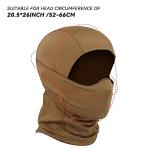 AOUTACC Balaclava Airsoft Mask, Ninja Style Tactical Airsoft Full Face Protective Mask, Soft Silicone Mask for Outdoor/Airsoft/Hunting/Paintball/Cycling-Tan