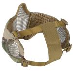 OneTigris 6" Foldable Half Face Mesh Mask with Ear Protection, Tactical Lower Face Protective Mask (Camo Color)
