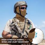 AOUTACC Balaclava Airsoft Mask, Ninja Style Tactical Airsoft Full Face Protective Mask, Soft Silicone Mask for Outdoor/Airsoft/Hunting/Paintball/Cycling-Tan