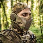 Airsoft Mesh Mask, Tactical Foldable Half Mesh Mask with Ear Protection, Adjustable Military Mesh Mask Lower Face Protective Mask for Airsoft Paintball Shooting Cosplay CS Game (CP Camo)