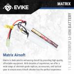 Evike Airsoft - Matrix High Performance 11.1V Butterfly Type Airsoft Li-Ion Battery (Model: 2000mAh - 15C / Small Tam)