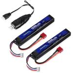 URGENEX Airsoft Battery 11.1V 1500mAh 35C High Discharge Rate Lipo Pack with Deans T Plug Rechargeable 3S Lipo for Airsoft Model Guns