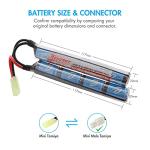 Tenergy Combo Charger and 2 Pack 9.6V NiMH 1600mAh Rechargeable Butterfly Battery Packs with Mini Tamiya Connector for Airsoft AEGs