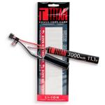 Titan Lithium Ion Airsoft Battery | 3000 mah 11.1v Battery Nunchuck T-Plug | Maximum Capacity & Performance 11.1 Volt for Airsoft Gun