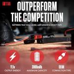 Titan Lithium Ion Airsoft Battery | 3000 mah 11.1v Battery Nunchuck T-Plug | Maximum Capacity & Performance 11.1 Volt for Airsoft Gun