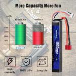 URGENEX Airsoft Battery 11.1V 1500mAh 35C High Discharge Rate Lipo Pack with Deans T Plug Rechargeable 3S Lipo for Airsoft Model Guns