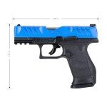 T4E Walther PDP Compact .43 Caliber Training Pistol Paintball Gun Marker, Blue