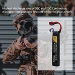 11.1V LiPo Airsoft Battery with Connector 2000mAh 30C Rechargeable Stick Batteries for Airsoft Guns Airsoft Rifle
