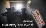 Lancer Tactical Airsoft RC Battery Charger and 9.6V NiMH 1600mAh Rechargeable Butterfly Battery Pack for Airsoft AEGs