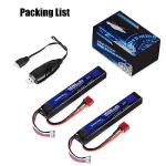 URGENEX Airsoft Battery 11.1V 1500mAh 35C High Discharge Rate Lipo Pack with Deans T Plug Rechargeable 3S Lipo for Airsoft Model Guns