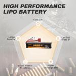 VICMILE 3S Airsoft Battery 30C 11.1V 1400mAh Dean-Style T Plug with 11.1V USB Charger Fit for Most Airsoft Model Guns Gel Water Bead Blaster