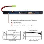 melasta 2Pack 2/3A 8.4v 1600mAh Stick NIMH Airsoft Guns Battery Pack Suitable for Mini Tamiya Connector Air Soft Butterfly Nunchuck Stick
