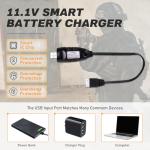 VICMILE 3S Airsoft Battery 30C 11.1V 1400mAh Dean-Style T Plug with 11.1V USB Charger Fit for Most Airsoft Model Guns Gel Water Bead Blaster
