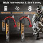 VICMILE 3300mAh Airsoft Battery 11.1V Nunchuck Battery with Dean-Style T Plug and Mini Tamiya Cable 3S Rechargeable Stick Shape Butterfly Fit for aeG AK47 M4 MP5 and Most Airsoft Model Guns Rifles