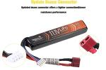 Lancer Tactical LiPo Airsoft High-Performance Battery 11.1V 1000mAh 20C Stick - Dean/Tamiya Connector, Two Pack (Dean)