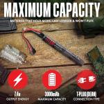 Titan Lithium-Ion Airsoft Battery | 3000mAh 7.4v Stick T-Plug | Maximum Capacity & Performance 7.4 Volt Airsoft Gun Battery