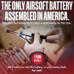 Titan Lithium-Ion Airsoft Battery | 3000mAh 7.4v Stick T-Plug | Maximum Capacity & Performance 7.4 Volt Airsoft Gun Battery