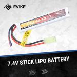 Evike Airsoft - Matrix High Performance 7.4V Stick Type Airsoft LiPo Battery (Model: 1000mAh / 15C / Small Tam & Long Wire)