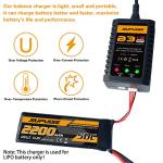 SUPULSE LiPo Battery Charger 2S-3S RC Balance Charger AC 7.4-11.1V 10W Upgrade Version Compact Lipo Charger for XHR Plug Battery(B3V2)